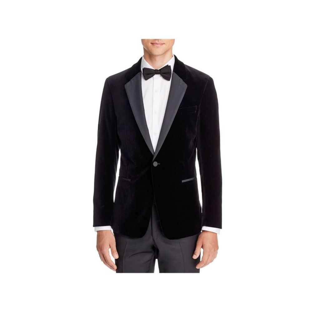 THEORY Mens Black Blazer Jacket 36S